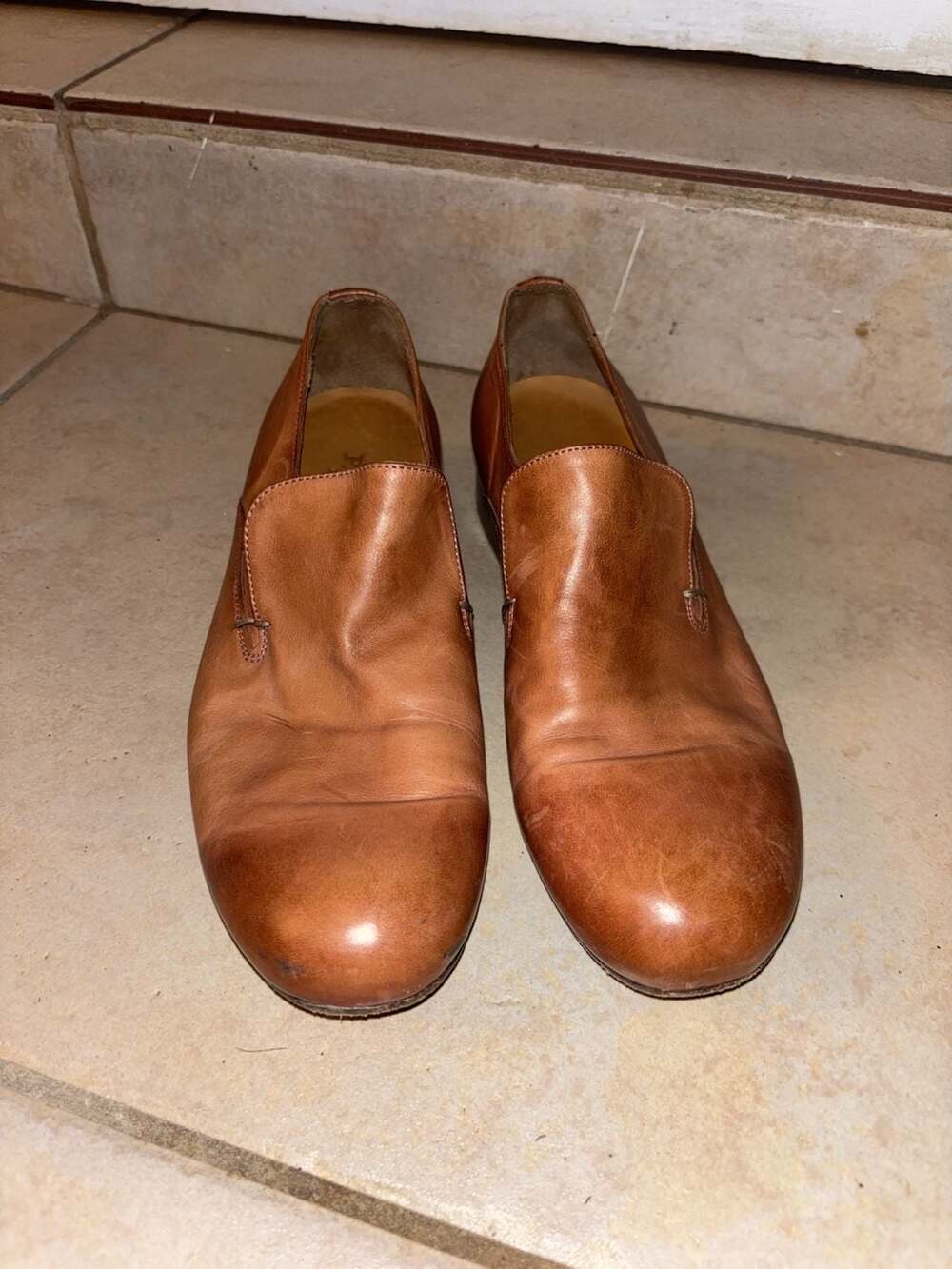 Pantanetti Donna Italian Leather Slip-On Loafers Size 38